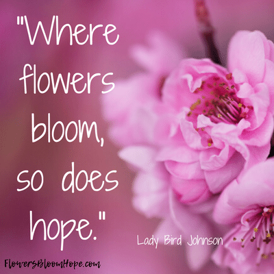 Where flowers bloom, so does hope.