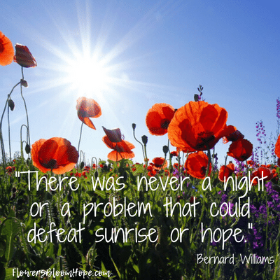 There was never a night or a problem that could defeat sunrise or hope.