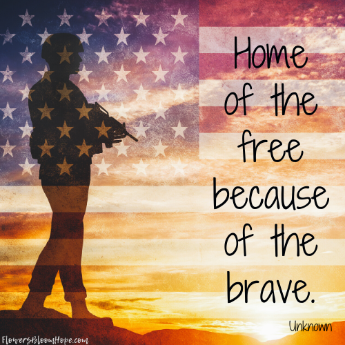 Home of the brave because of the free.