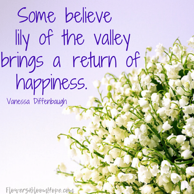 Some believe lily of the valley brings a return to happiness.