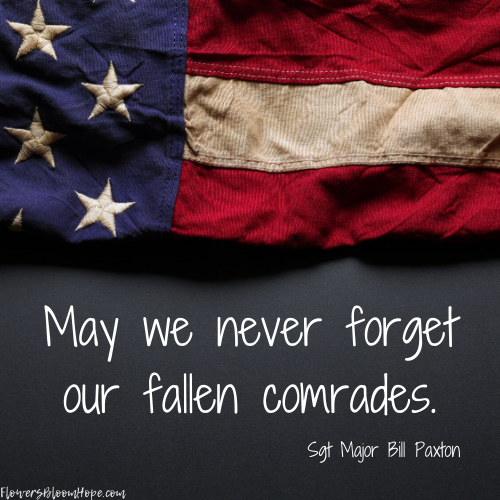 May we never forget our fallen comrades.