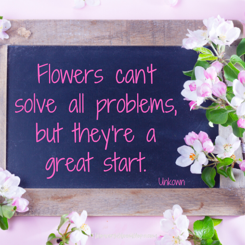 Flowers can't solve all problems, but they're a great start.