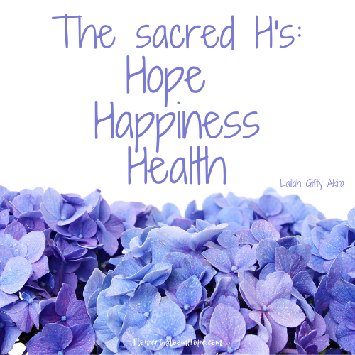 The scared H's: Hope, Happiness, Health