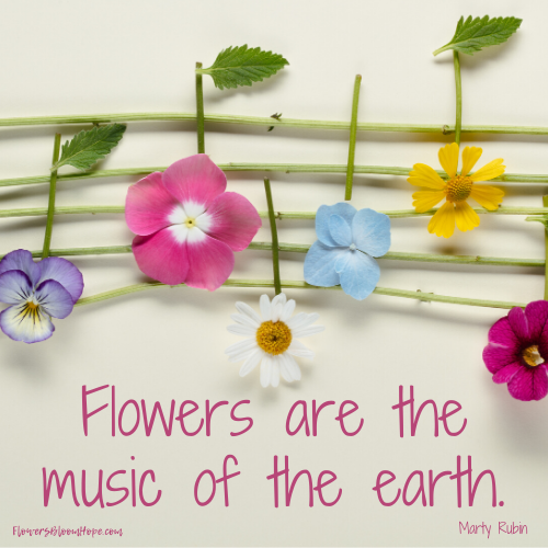 Flowers are the music of the earth.