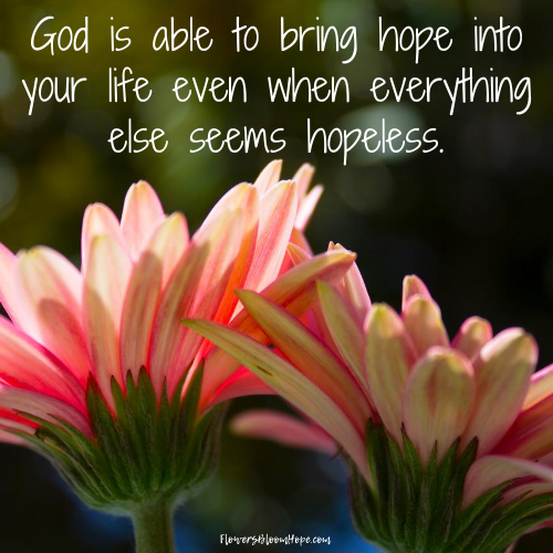 God is able to bring hope into your life even when everything else seems hopeless.