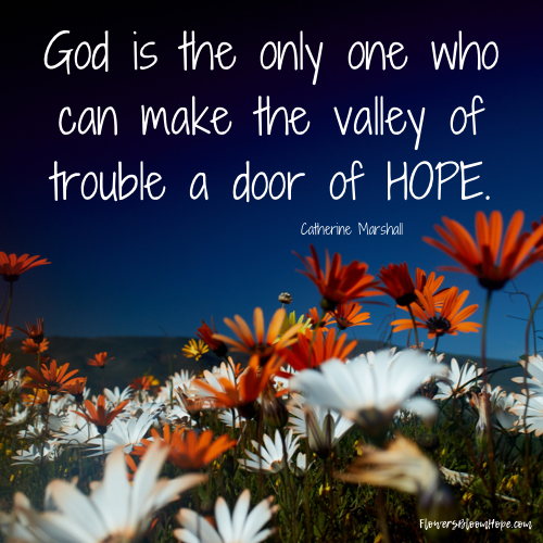 God is the only one who can make the valley of trouble a door of hope.