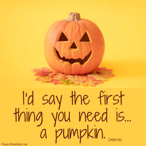 I'd say the first thing you need is...a pumpkin.