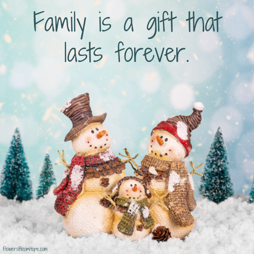 Family is a gift that lasts forever.