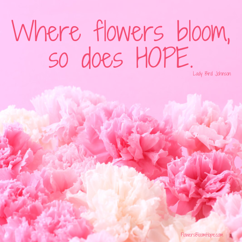 Where flowers bloom, so does hope.