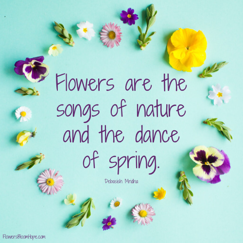 Flowers are the songs of nature and the dance of spring.