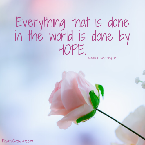 Everything that is done in the world is done by HOPE.