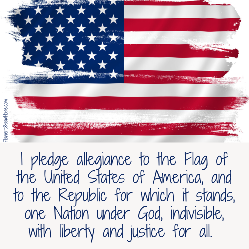 I pledge allegiance to the Flag of the United States of America, and to the Republic for which it stands, one Nation under God, indivisible, with liberty and justice for all.