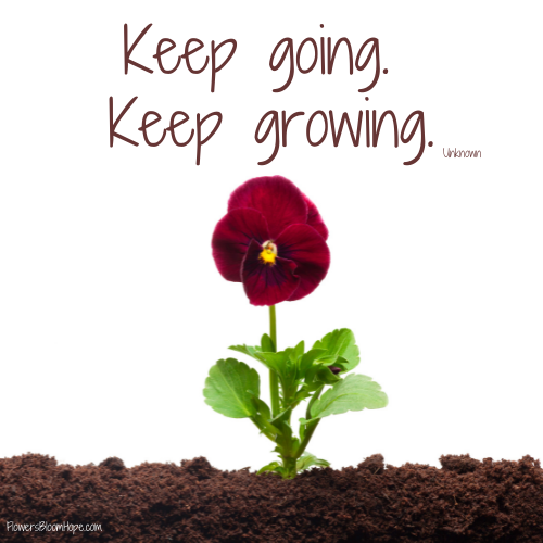 Keep going. Keep growing.