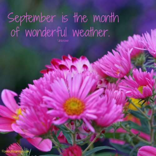 September is the month of wonderful weather
