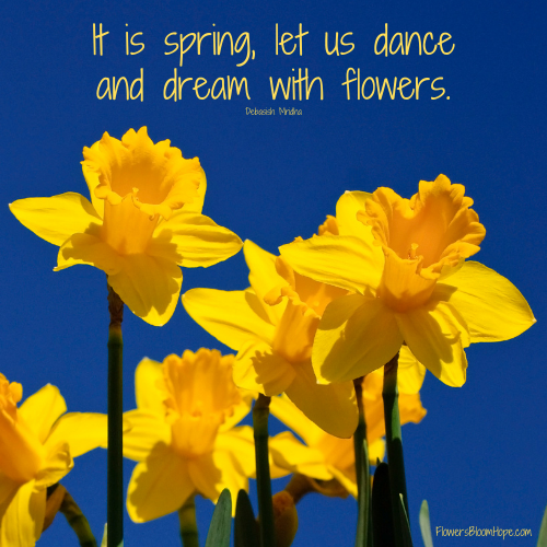 It is spring, let us dance and dream with flowers.