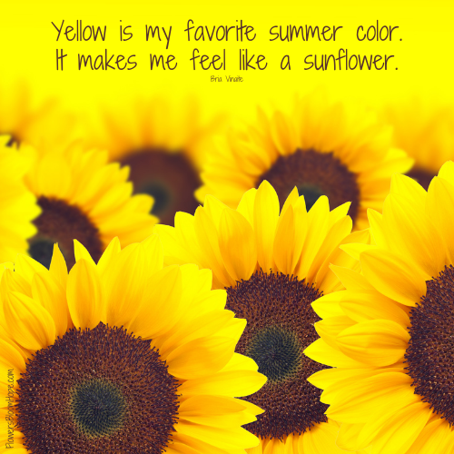 Yellow is my favorite summer color – it makes me feel like a sunflower.