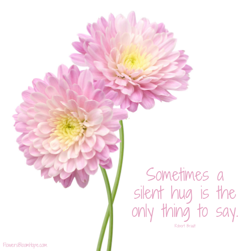 Sometimes a silent hug is the only thing to say.