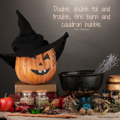 Double, double toil and trouble; fire burn and cauldron bubble.