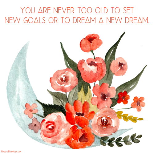 You are never too old to set new goals or to dream a new dream.
