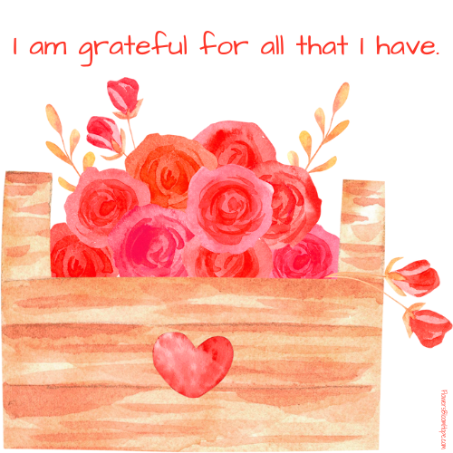 I am grateful for all that I have.