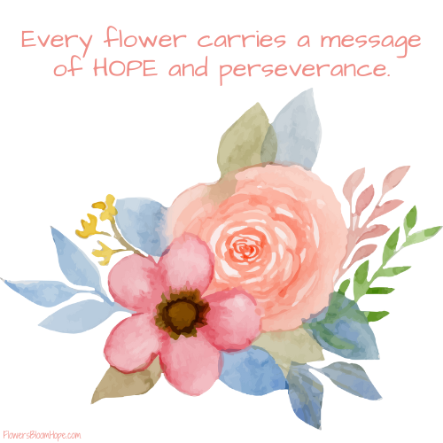 Every flower carries a message of HOPE and perseverance.