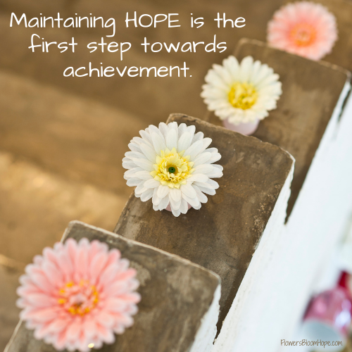 Maintaining HOPE is the first step towards achievement.