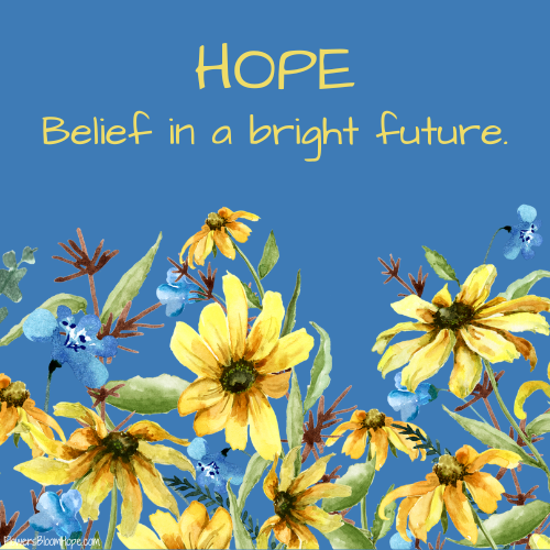 HOPE: Belief in a bright future.