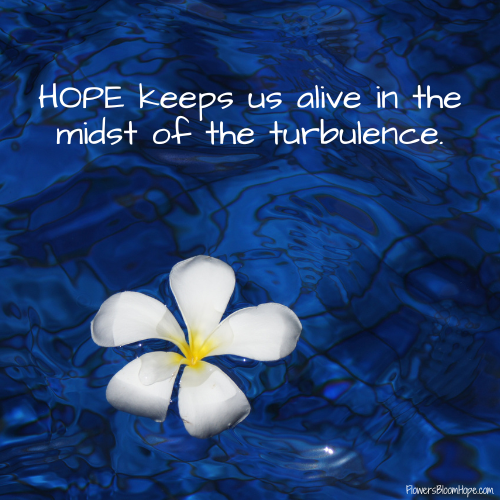 HOPE keeps us alive in the midst of the turbulence.